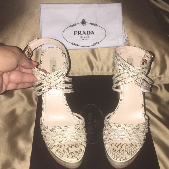 Prada snakeskin leather platform - Picture 1 of 7